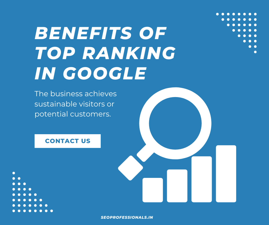 benefits of top ranking in Google